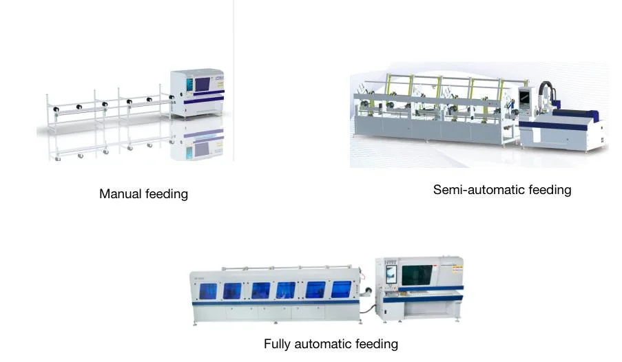 High Power Fiber Laser Pipe Cutting Machine Laser Cut Square Tube Pipe Round Tube Machine with Metal Tube Material for Stainless Steel Tube Iron Carbon Steel