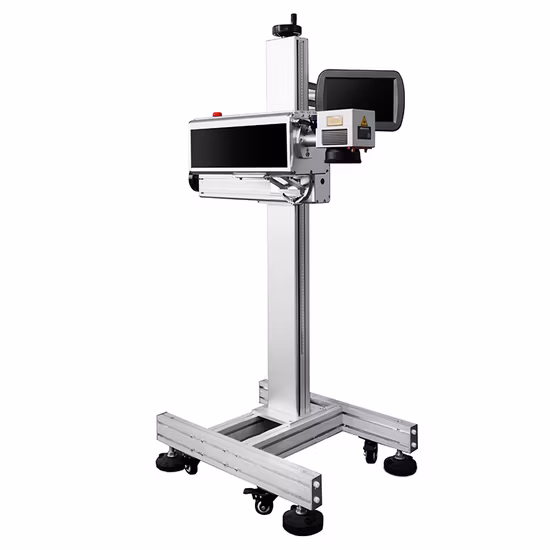  Hochgeschwindigkeits-10-W-Fly-UV-Lasermarkierungsdruckmaschine für PVC-Rohre und Glas.  Metall mit CE-Zertifizierung
